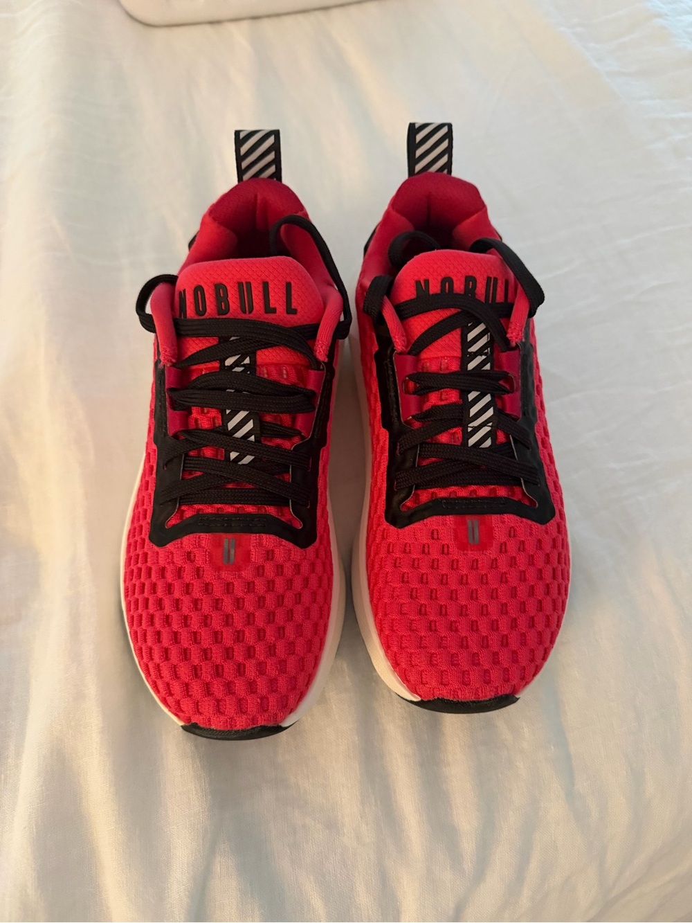 NOBULL hot pink and black knit trainer sneakers
